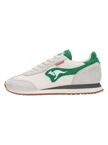 KangaROOS Originals Leder-Sneakers "Aussie 2.0" in Grün/ Grau