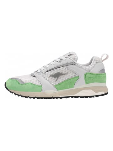 Kangaroos Leder-Sneakers "Exo II Ultimate Y2K" in Weiß/ Grün