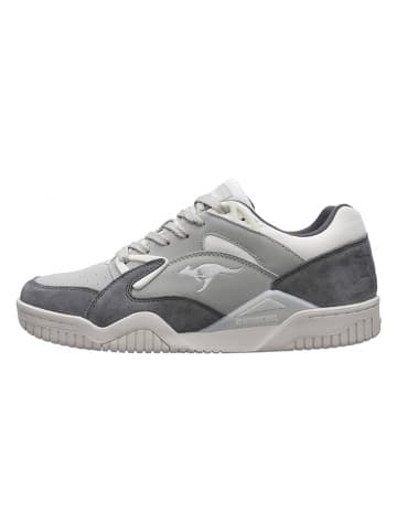 KangaROOS Originals Leder-Sneakers "True Pointer" in Grau/ Anthrazit