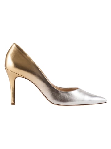 Högl Leder-Pumps "Boulevard" in Gold/ Silber