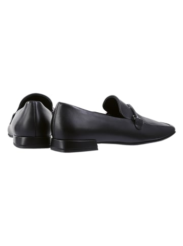Högl Skórzane slippersy "Sue" w kolorze czarnym