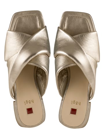 Högl Leren slippers "Cathryn" goudkleurig