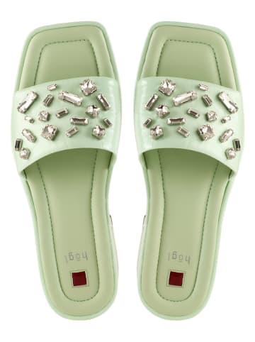 Högl Leren slippers "Teresa" groen