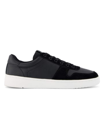 TOMS Leder-Sneakers in Schwarz