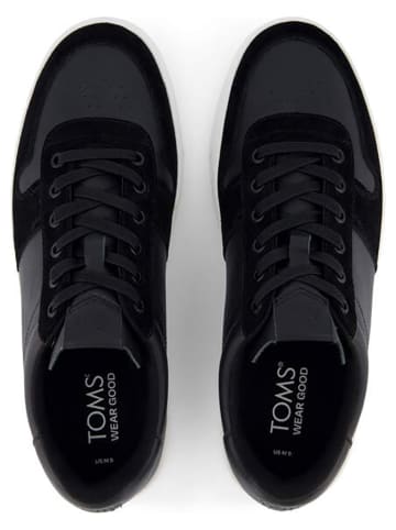 TOMS Leder-Sneakers in Schwarz