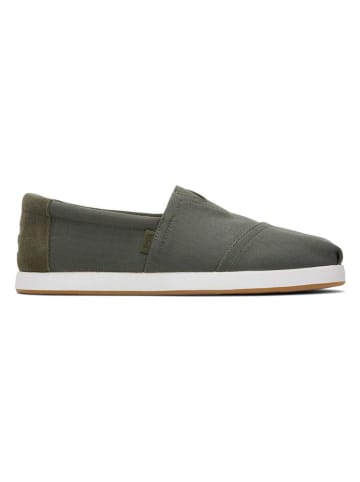 TOMS Leder-Slipper in Khaki