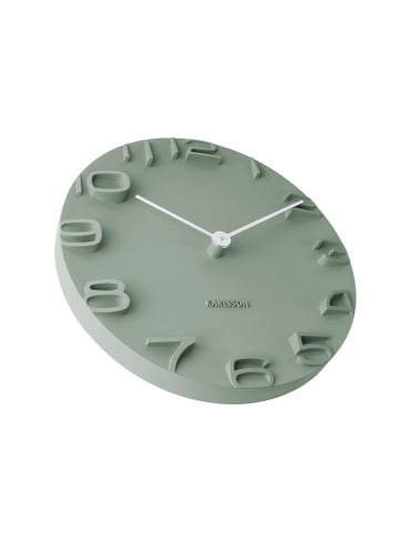 Karlsson Wanduhr "On The Edge" in Grün - Ø 42 cm