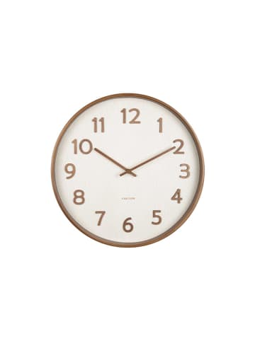 Karlsson Zegar ścienny "Pure" w kolorze brązowo-kremowym - Ø 22 cm