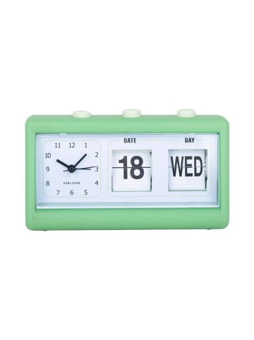 Karlsson Wecker "Data Flip" in Grün - (B)19 x (H)11,5 x (T)6,4 cm