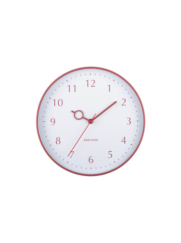 Karlsson Zegar ścienny "Loupe" w kolorze jasnoróżowo-białym - Ø 30 cm