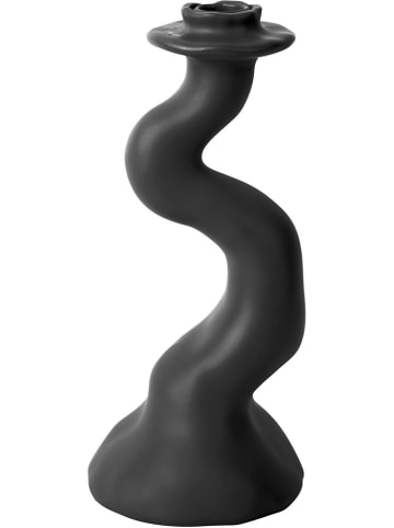 Present Time Kaarshouder "Organic Swirl" zwart - (H)25,4 cm