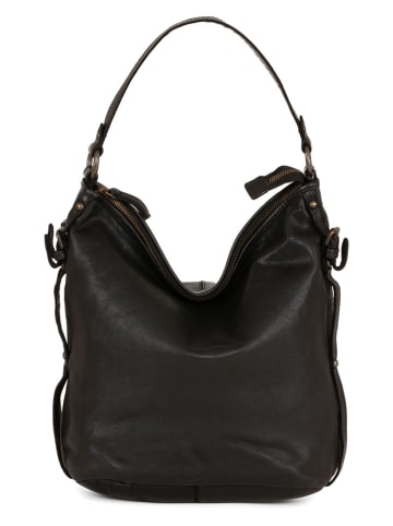 Just B Different Leren schoudertas "Zimella" zwart - (B)25 x (H)30 x (D)15 cm