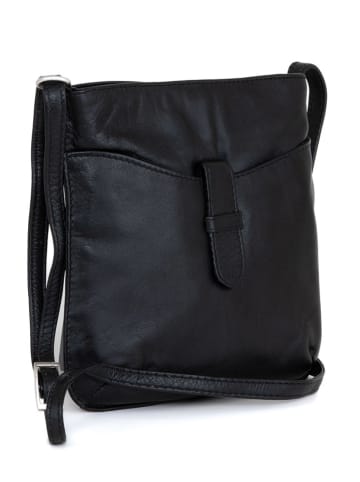Just B Different Leren schoudertas "Castiadas" zwart - (B)18 x (H)20 x (D)5 cm