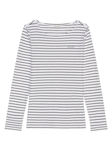 Marc O´Polo Longsleeve in Weiß/ Schwarz