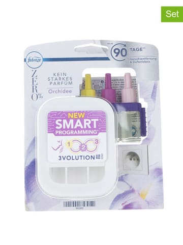 febreze 4er-Set: Duftstecker und Nachfüllflakone "Febreze 3 Volution Orchidee" - 20 ml