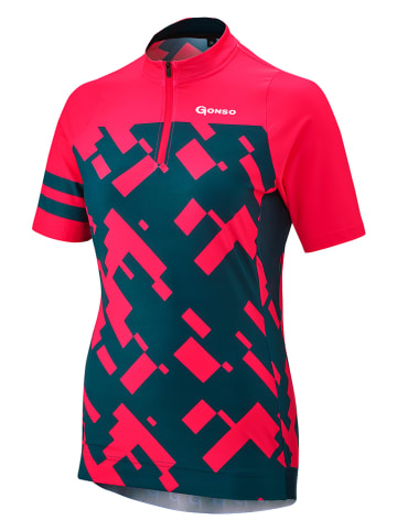 Gonso Fahrradshirt "Ceniga" in Pink/ Dunkelblau