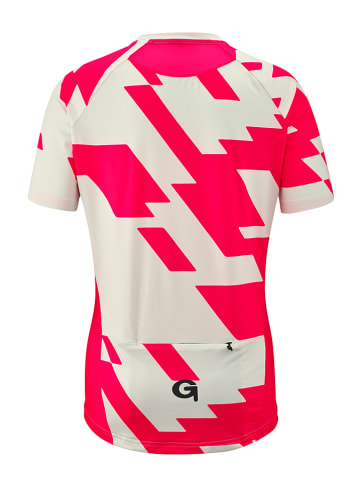 Gonso Fahrradshirt "Basagno" in Pink/ Weiß