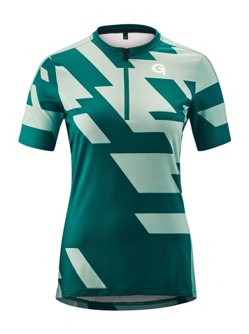 Gonso Koszulka kolarska "Basagno" w kolorze zielonym