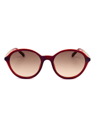 Benetton Damskie okulary przeciwsłoneczne w kolorze czerwono-brązowym