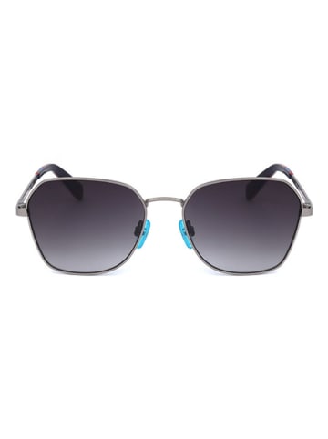 Benetton Damskie okulary przeciwsłoneczne w kolorze srebrno-niebieskim