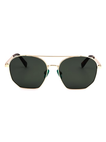 Benetton Damen-Sonnenbrille in Gold/ Schwarz