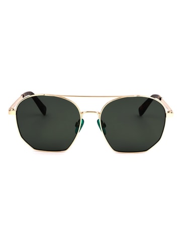 Benetton Damskie okulary przeciwsłoneczne w kolorze złoto-czarnym