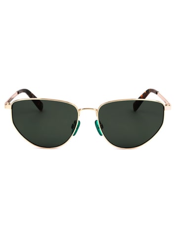 Benetton Damskie okulary przeciwsłoneczne w kolorze złoto-czarnym