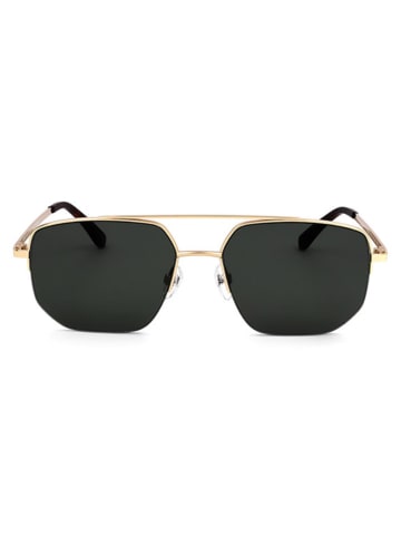 Benetton Herren-Sonnenbrille in Gold/ Schwarz