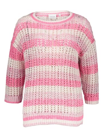 comma Pullover in Pink/ Creme