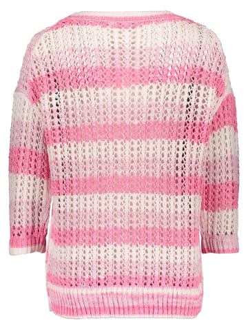 comma Pullover in Pink/ Creme