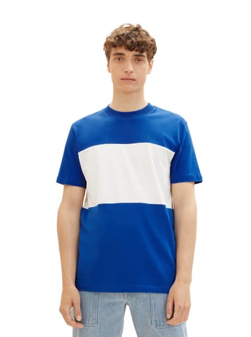 Tom Tailor Shirt blauw/wit