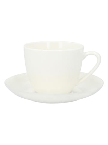 Homla Koffiekop met schotel "Auro" wit - 210 ml