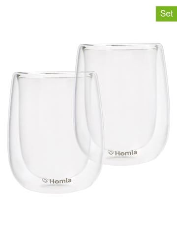 Homla 2er-Set: Gläser "Cembra" in Transparent - 300 ml