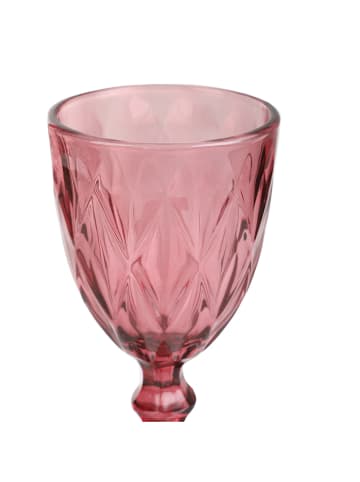 Homla Kieliszki (4 szt.) "Lunna" w kolorze różowym do wina - 310 ml