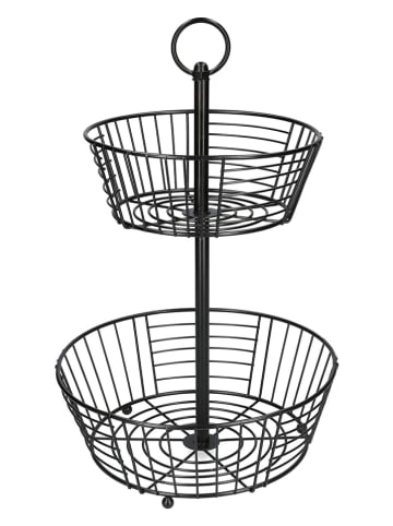 Homla Obstschale "Duncan" in Schwarz - (H)41 x Ø 27 cm