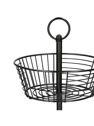 Homla Obstschale "Duncan" in Schwarz - (H)41 x Ø 27 cm