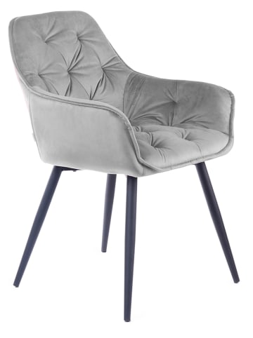 Homla Stoel "Cherry" grijs - (B)57 x (H)84 x (D)63 cm