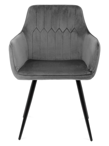 Homla Stoel "Etienne" grijs - (B)56 x (H)86 x (D)61 cm