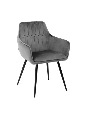 Homla Stoel "Etienne" grijs - (B)56 x (H)86 x (D)61 cm