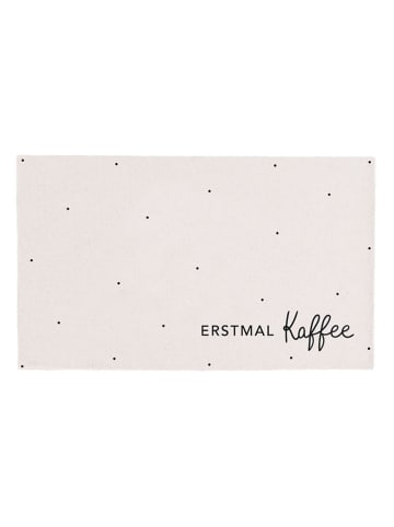 Eulenschnitt Fußmatte "Erstmal Kaffee" in Creme - (L)75 x (B)45 cm