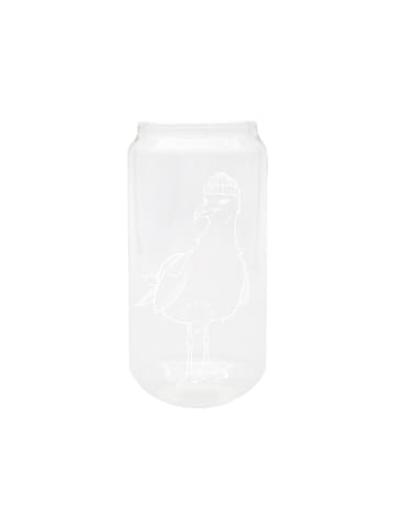 Eulenschnitt Trinkglas "Möwe" in Transparent/ Weiß - 500 ml