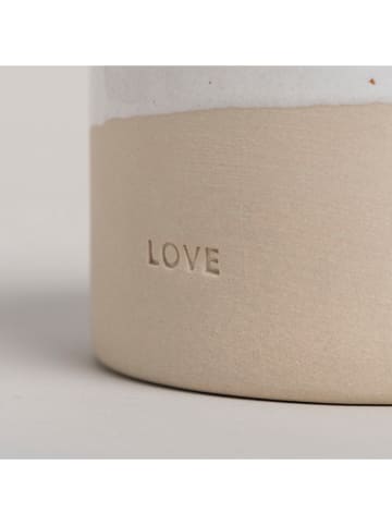 Eulenschnitt Tasse "Love" in Creme - 250 ml