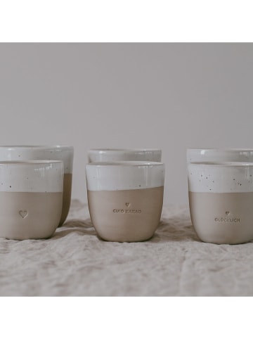 Eulenschnitt Becher "Glücklich" in Creme - 200 ml