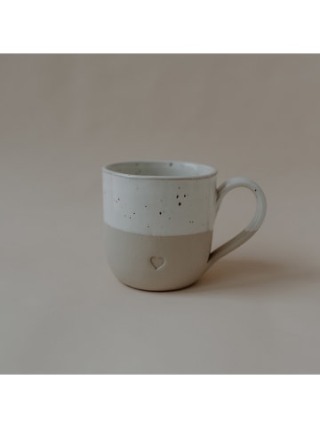 Eulenschnitt Cappuccinotasse "Herz" in Creme - 190 ml
