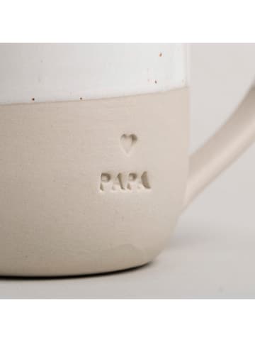 Eulenschnitt Cappuccinotasse "Papa" in Creme - 190 ml