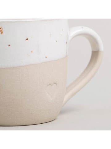 Eulenschnitt Espressotasse "Herz" in Creme - 40 ml
