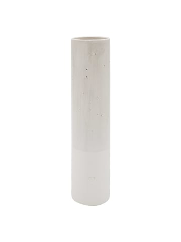 Eulenschnitt Vase "Herz" in Creme - (H)24 x Ø 5,5 cm