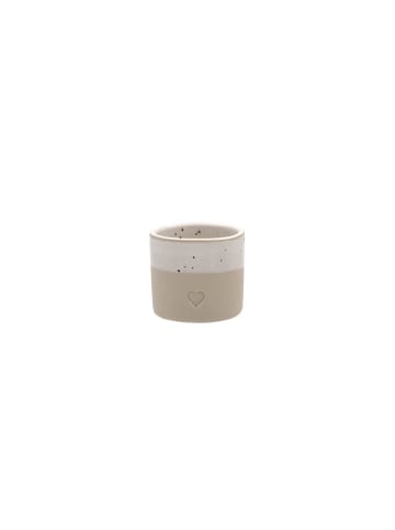 Eulenschnitt Eierbecher "Herz" in Creme - (H)4 x Ø 4,8 cm