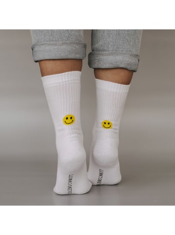 Eulenschnitt Skarpety "Smiley" w kolorze białym