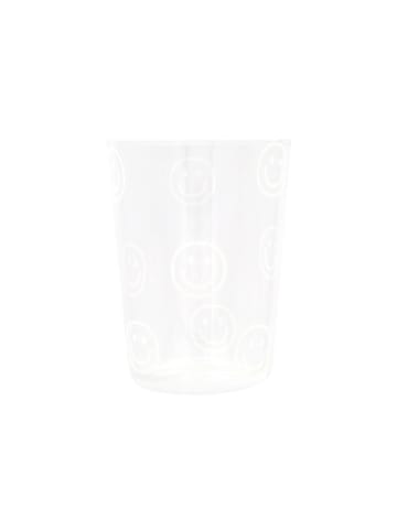 Eulenschnitt To-go drinkglas "Smileys" transparant/wit - 430 ml